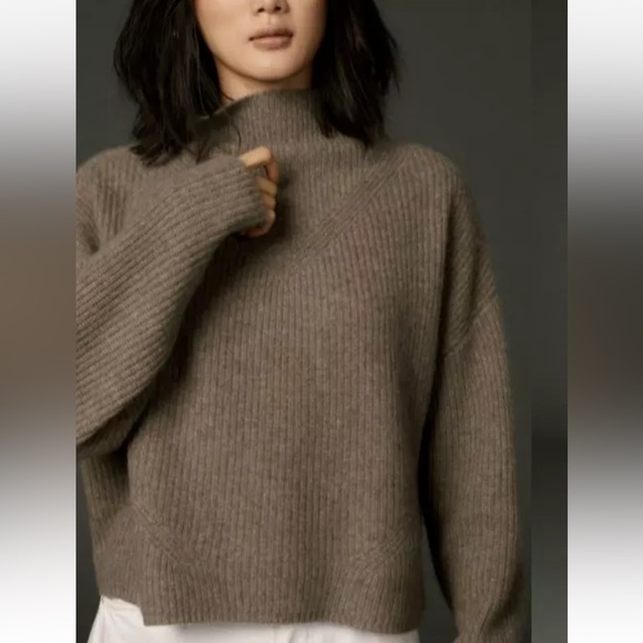 Anthropologie Brown Turtleneck Sweater - Picture 3 of 13